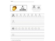 A Is For Acorn Worksheet A Is For Acorn Worksheet
