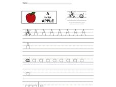 A Is For Apple Worksheet A Is For Apple Worksheet