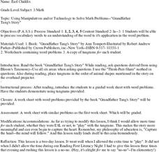 Grandfather Tang Lesson Plan Grandfather Tang Lesson Plan
