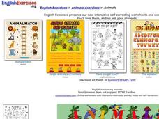 English Exercises: Animals Interactive English Exercises: Animals Interactive