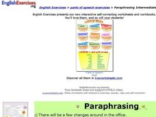 English Exercises: Parts of Speech Exercise Interactive English Exercises: Parts of Speech Exercise Interactive