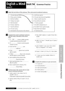 English in Mind Unit 14: Grammar Practice Lesson Plan English in Mind Unit 14: Grammar Practice Lesson Plan