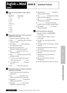 English in Mind Unit 6: Grammar Practice Lesson Plan English in Mind Unit 6: Grammar Practice Lesson Plan