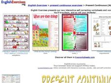 Present Continuous (advanced) Interactive Present Continuous (advanced) Interactive