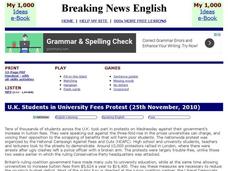 Breaking News English: University Fees Interactive Breaking News English: University Fees Interactive