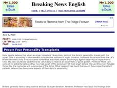 Breaking News English: Organ Donors Interactive Breaking News English: Organ Donors Interactive