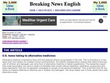 Breaking News English: Alternative Medicine Interactive Breaking News English: Alternative Medicine Interactive