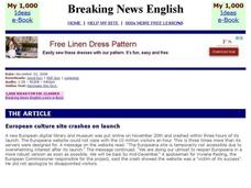 Breaking News English: Europeana Website Crash Interactive Breaking News English: Europeana Website Crash Interactive