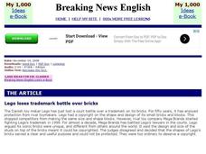 Breaking News English: Lego and Trademarks Interactive Breaking News English: Lego and Trademarks Interactive