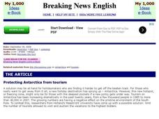 Breaking News English: Protecting Antarctica from Tourism Interactive Breaking News English: Protecting Antarctica from Tourism Interactive