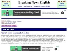 Breaking News English: Poems and Poetry Interactive Breaking News English: Poems and Poetry Interactive