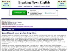 Breaking News English: Queen Elizabeth Interactive Breaking News English: Queen Elizabeth Interactive