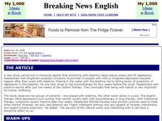 Breaking News English: Stress and Dolphins Interactive Breaking News English: Stress and Dolphins Interactive