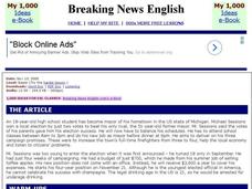 Breaking News English: Teenage U.S. Mayor Interactive Breaking News English: Teenage U.S. Mayor Interactive