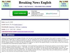 Breaking News English: Space Station Interactive Breaking News English: Space Station Interactive