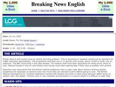 Breaking News English: Drugs Interactive Breaking News English: Drugs Interactive