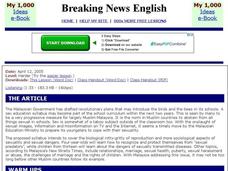 Breaking News English: Sex Education Interactive Breaking News English: Sex Education Interactive