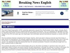 Breaking News English: World Trade Organization Interactive Breaking News English: World Trade Organization Interactive