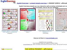 Present Simple Affirmative Tense Interactive Present Simple Affirmative Tense Interactive