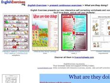 ESL: "What Are They Doing?  Tense-Present Continuous Interactive ESL: "What Are They Doing?  Tense-Present Continuous Interactive