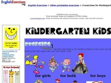 3 Exercises for Kindergarten Children Interactive 3 Exercises for Kindergarten Children Interactive
