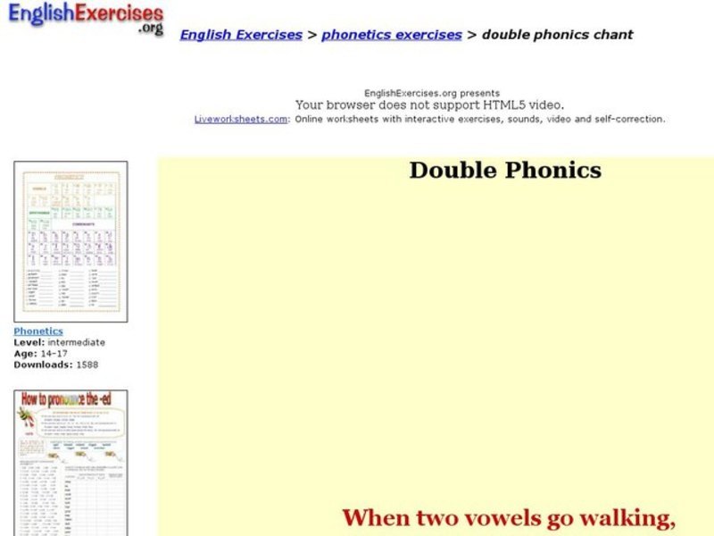 ESL- Double Phonics Interactive ESL- Double Phonics Interactive
