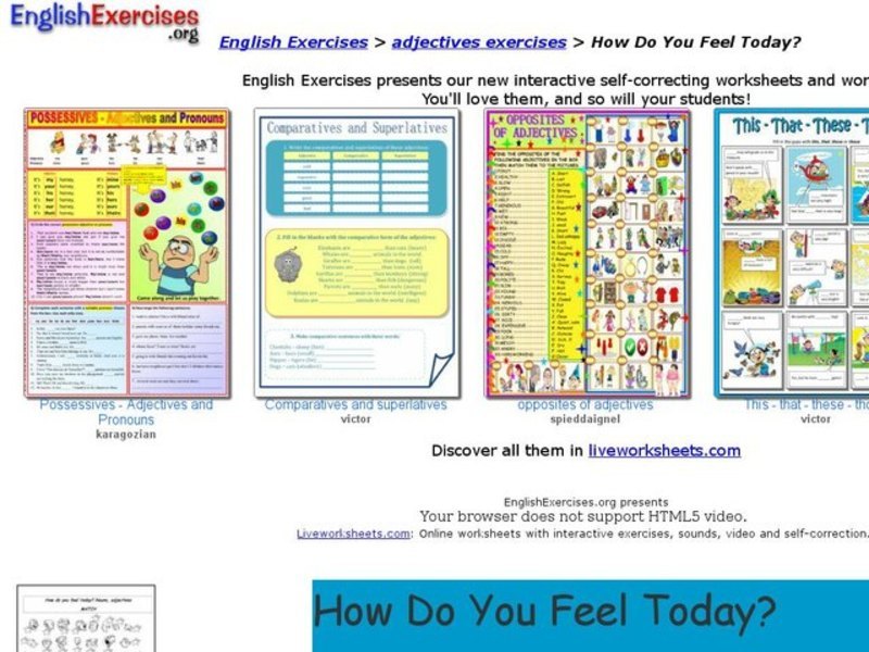ESL: Adjectives- "How Do You Feel?" Interactive ESL: Adjectives- "How Do You Feel?" Interactive