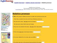 English Exercises: Relative Pronouns Interactive English Exercises: Relative Pronouns Interactive