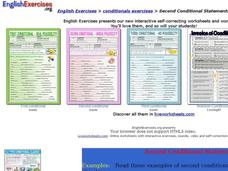 Second Conditional Statements Interactive Second Conditional Statements Interactive