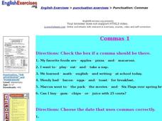 ESL: Comma Practice Interactive ESL: Comma Practice Interactive