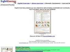 Idiomatic Expressions - Love and Relationships (Crossword Puzzle) Interactive  Idiomatic Expressions - Love and Relationships (Crossword Puzzle) Interactive