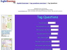 ESL: Tag Questions Interactive ESL: Tag Questions Interactive