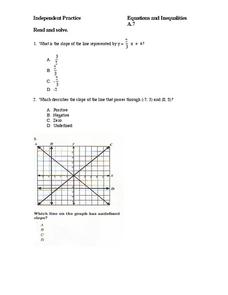 Equations and Inequalities Worksheet Equations and Inequalities Worksheet