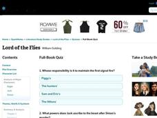 Lord of the Flies Quiz Interactive Lord of the Flies Quiz Interactive