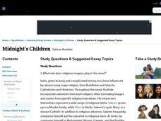 Midnight’s Children by Salman Rushdie: Study Guide - Mini Essays Study Guide Midnight’s Children by Salman Rushdie: Study Guide - Mini Essays Study Guide