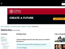 Native Son Quiz Interactive Native Son Quiz Interactive