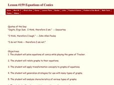 Equations of Conics Lesson Plan Equations of Conics Lesson Plan