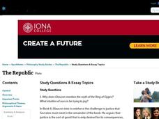 The Republic Study Questions & Essay Topics Interactive The Republic Study Questions & Essay Topics Interactive
