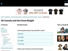 Sir Gawain and the Green Knight Quiz Interactive Sir Gawain and the Green Knight Quiz Interactive