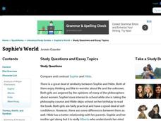 Sophie's World Study Questions and Essay Topics Interactive Sophie's World Study Questions and Essay Topics Interactive