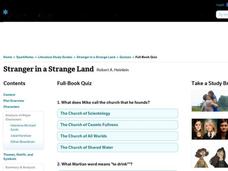 Stranger in a Strange Land Quiz Interactive Stranger in a Strange Land Quiz Interactive