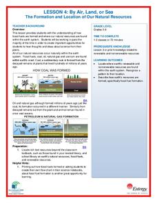 By Air, Land, or Sea: The Formation and Location of Our Natural Resources Lesson Plan By Air, Land, or Sea: The Formation and Location of Our Natural Resources Lesson Plan