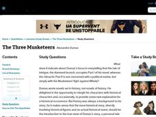 The Three Musketeers by Alexandre Dumas: Study Guide - Mini Essays Study Guide The Three Musketeers by Alexandre Dumas: Study Guide - Mini Essays Study Guide
