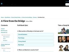 A View from the Bridge Quiz Interactive A View from the Bridge Quiz Interactive