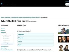Where the Red Fern Grows Quiz Interactive Where the Red Fern Grows Quiz Interactive