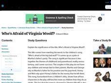 Who's Afraid of Virginia Woolf? by Edward Albee: Study Guide - Mini Essays Study Guide Who's Afraid of Virginia Woolf? by Edward Albee: Study Guide - Mini Essays Study Guide