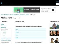 Animal Farm Quiz Interactive Animal Farm Quiz Interactive