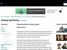Franny and Zooey by J.D. Salinger: Study Guide - Mini Essays Study Guide Franny and Zooey by J.D. Salinger: Study Guide - Mini Essays Study Guide