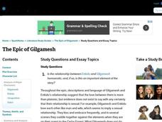 The Epic of Gilgamesh: Study Guide - Mini Essays Study Guide The Epic of Gilgamesh: Study Guide - Mini Essays Study Guide