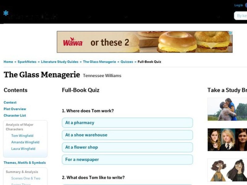 The Glass Menagerie Quiz Interactive The Glass Menagerie Quiz Interactive
